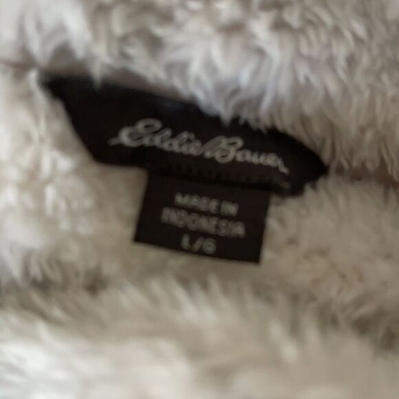 Eddie Bauer Pemba Snap Pullover White/Micro Chip Plaid Size L New - Picture 5 of 5